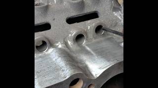 Deburring the Lifter Valley in a 454 Block.