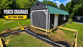 Adding A Drainage System Under My DIY Tiny Home Deck!