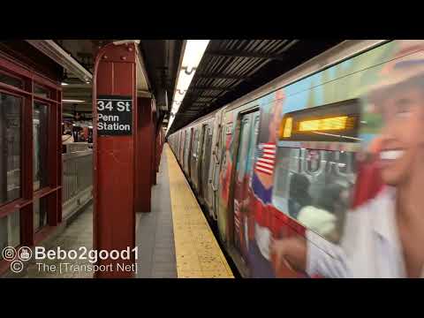 MTA NYC Subway: Dominican Republic Ad-Wrapped R179 (A) & R160 (E) Trains