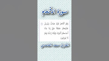 سورة الأنعام | الآية ٦١ | القارئ سعد الغامدي