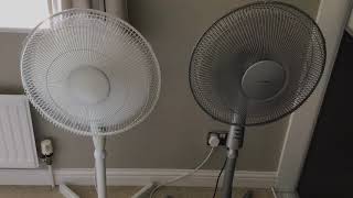 A comparison between the 2001 cool 16 inch pedestal fan and the 2010 matsui 16 inch pedestal fan