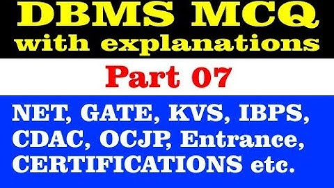 DBMS UGC NET MCQ Part 07 | Competitive levels | Hindi | Exams | DBMS IMPs | Jayesh Umre