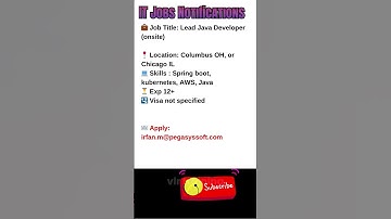 Lead Java Developer Oct 23, 2025