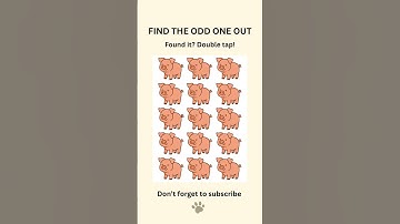 🐷 Can You Find the Odd Pig? 🎩