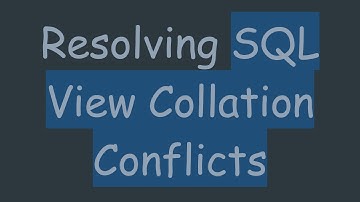 Resolving SQL View Collation Conflicts