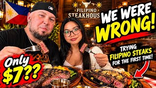 Trying Filipino steak for the first time… WAS IT WORTH IT? 🇵🇭