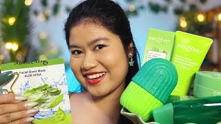 ASMR 1h+ Green Spa Treatment🌿🍵| Layered Sounds, Hair Wash, Skincare & Head to Shoulder Massage
