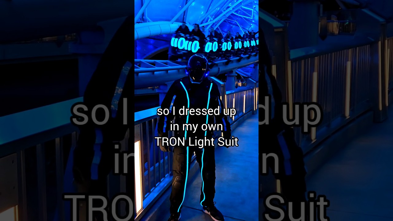 I rode the TRON COASTER in a TRON SUIT 