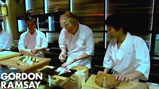 Gordon Ramsay Struggles to Make Sushi | Gordon Ramsay