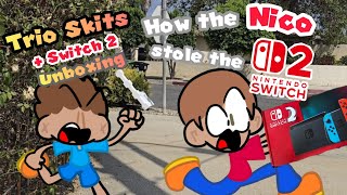 Trio Skits: How the Nico Stole the Switch 2!!
The Trio Birgade are returning to the Real World with Trio Skits!! Much like the Real Life Videos Ive done in the past, like Poultry Panic and Smoking Isnt Cool LIVE, were bringing them back for you all to enjoy!!
Jeremy finally has his hands on the Nintendo Switch 2, but it seems like theres a crafty Nico just waiting to get his hands on it!!
This is a hybrid of a Skit AND an unboxing of the Nintendo Switch 2, since it DID release today!! This is a one time thing just to celebrate it, all other skits will be normal!!
Wait, other skits you say?...Maybe more will appear in the near future, with the other members of The Trio Birgade starring in em, who knows?...
This video ALSO ties into a video @piercepuppetsproductions is doing, which was a BLAST to film together! Granted we were extremely tired and some CRAZY dtuff happened, but stayed tuned for the bloopers to see all that!! Now go check that out as well and SUBSCRIBE TO HIM!!!
Jeremys Insta: https://www.instagram.com/ninten_king_64?igsh=MzRlODBiNWFlZA
The Trio Birgade Insta: https://www.instagram.com/thetriobirgade?igsh=MzRlODBiNWFlZA
#nintendo #nintendoswitch2 #nintendoswitch #supermario #mario #mariokart #mariokartworld #skits #comedyskits Trio Skits: How the Nico Stole the Switch 2!!