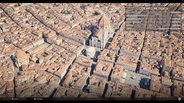 Florence and Perugia Italy, Google Maps Tiles Cesium Unreal Digital Twin in Metaverse | 2023 UE5