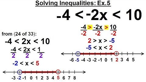 Algebra - Ch. 3: Formula, Inequalities, Absolute Value (26 of 33) Solve Inequalities Ex 5