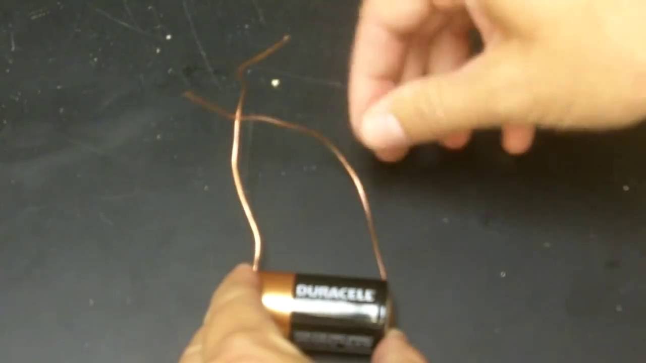 Light bulb, battery, and two wires YouTube