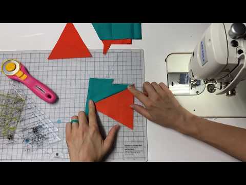 How to Cut & Piece Triangle in a Square (tri-recs) Blocks