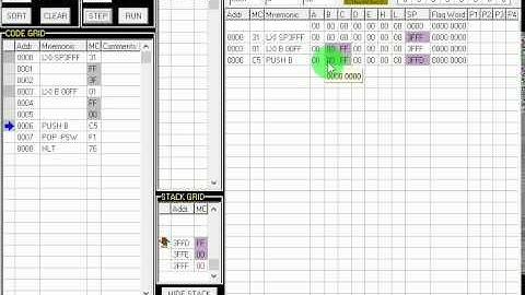 8085 setting all flags using push & pop
