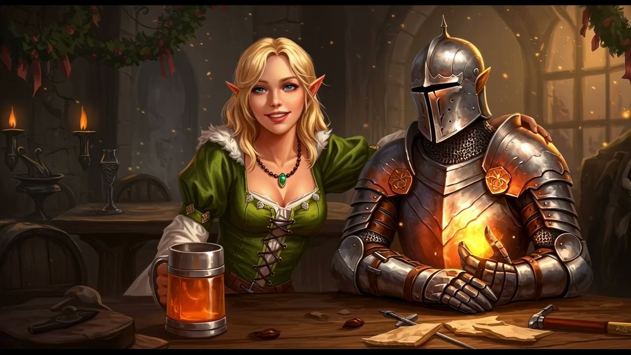 Christmas Elf & Knight ❄️ Cozy Medieval Fantasy Ambience | Dark Academia