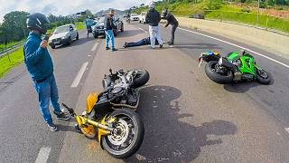 Motorcycle Crashes & CRAZY Motorcycle Moments - Episode 672