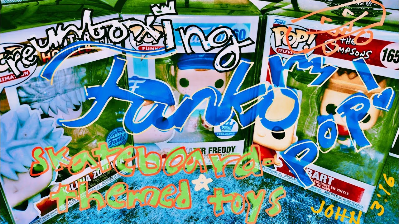 re-unboxing my favorite funko pop sKater boys : bart simpson, killua, & freddy funko