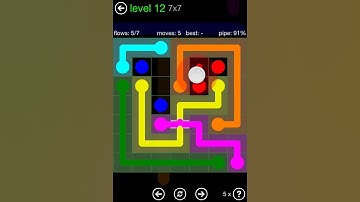 Flow Free Bridges Classic Pack 7x7 Level 12 Walkthrough