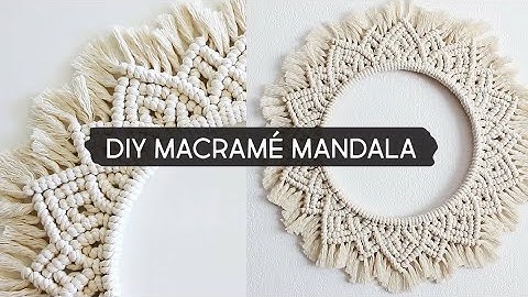 DIY ESPEJO en MACRAME ( paso a paso ) PRINCIPIANTES | DIY Macrame Mirror Simple Design step by step