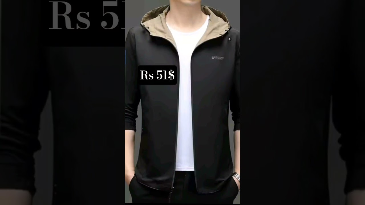 Rs 51$ High End Reversible Waterproof Breathable Jacket Men Hooded Casual Sport 