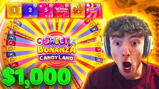 $1,000 VS SWEET BONANZA CANDYLAND GAME SHOW! screenshot 5