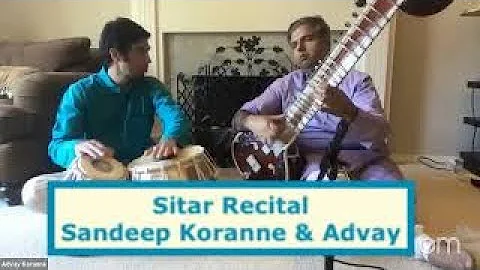 Artist Sandeep Koranne on Sitar & Advay Koranne on Tabla at Raga Academy of Indian Music Recital