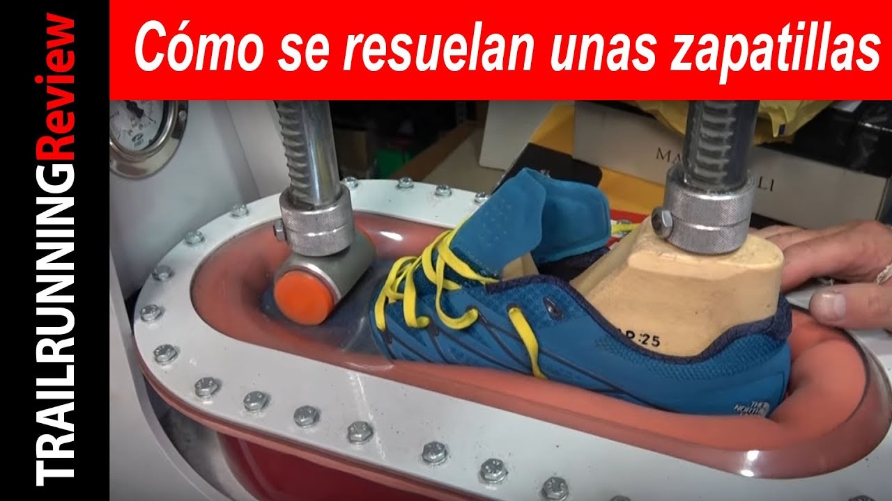 Cómo se resuelan unas zapatillas de - Reparación de calzado E.Roig - YouTube