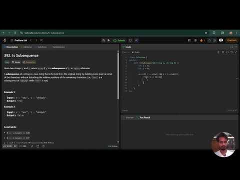 LeetCode 392 - Is Subsequence | Two Pointer C++ Solution | Easy DSA Interview Question