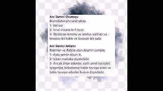 Asr sûresi 1.ile 3 ayet #kuran# #meali #quran #amin