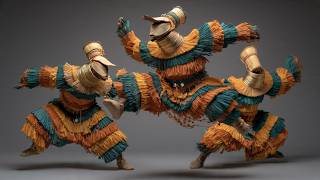Ai Tribal Dance   Brass U0026 Fire  Ethnic Fusion Ritual long Neck X African Drums 4k