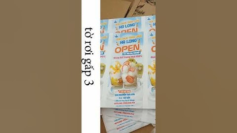 In ấn  - in tờ rơi - tờ gấp - xưởng in - 328 tân sơn nhì