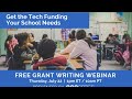 FUNDING FOR EDUCATIONAL INSTITUTIONS WEBINAR