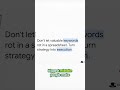 Find Your SEO Sweet Spot: Stop Ideas From Rotting! #shorts