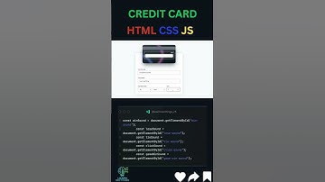 Credit Card Animation using HTML, CSS & JavaScript | Front & Back Flip Effect ✨ | Learn New Things