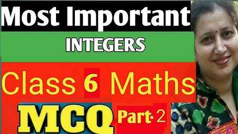 Most Important MCQ Class 6 Maths|Integers MCQ|Chapter-6|CBSE/ ICSE Pattern|Part-2|
