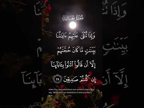 سورة الجاثيه وقالوا ماهي إلا حياتنا الدنيا نموت ونحيا وما يهلكنا إلا الدهر الاية ٢٤ إلى الآية ٢٧