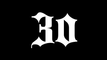 Gothic Font Countdown Timer - 30 seconds