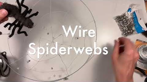 Making Wire Spider Webs with Glitter Beads and Bells for Halloween
