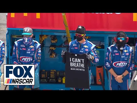 Moment of Silence halts cars amid NASCAR Pres. Steve Phelps' message against racism | NASCAR ON FOX