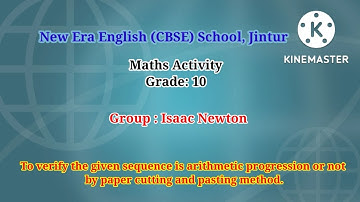 NEESJ | Grade 10 | Maths Activity | To verify given sequence is an arithmetic progression or not
