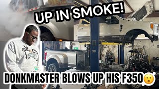 DONKMASTER BLOWS UP HIS F-350 DUALLY ON THE WAY TO SEMA 2022!