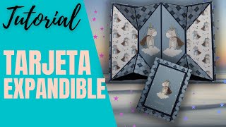 TARJETA EXPANDIBLE  TUTORIAL DE SCRAPBOOK