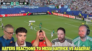 HATERS MELTDOWN REACTIONS TO LIONEL MESSI HATTRICK VS ALGERIA!😭