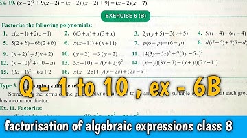 questions - 1 to 10 | exercise 6B class 8th maths | S chand maths | composite maths