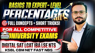 Percentages | Percentages One-Shot | General Maths | BCAT, SAT, LCAT, NBS, NTS | Past Papers
