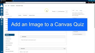 How to Add an Image to Quiz Question in Canvas