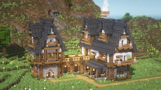 Minecraft: How To Build a Large Medieval House Tutorial(#1) | 마인크래프트 건축, 중세 집 짓기, 인테리어