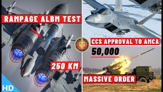 Indian Defence Updates : AMCA CCS Approval,IAF Rampage Test,50000 122mm Grad Order,New Himshruthi EW