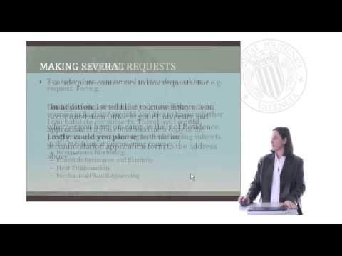 Writing a letter of request in English |  | UPV